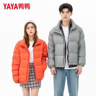 鸭鸭（YAYA）羽绒服短款加厚面包服男2024年冬季时尚潮流立领保暖男士外套 水晶灰 190/3XL