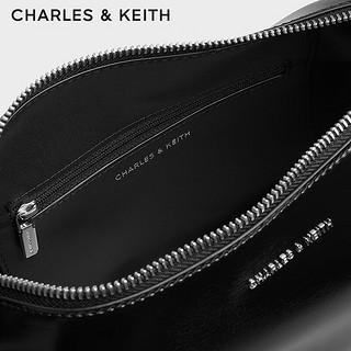 CHARLES&KEITH24秋季CK2-20671663柔软简约单肩腋下饺子包女 Noir黑色 M