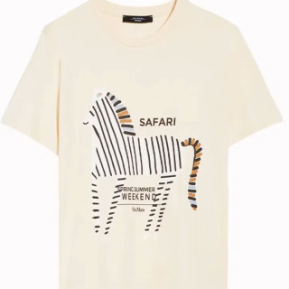 WEEKEND MaxMara 女士圆领短袖T恤 5971054206 米色斑马款