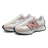 new balance 新百伦女鞋 327系列阿甘鞋户外休闲运动鞋 WS327LR-白粉色 EU37