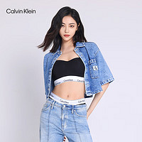 Calvin Klein Jeans【明星同款】24早秋女ck复古经典贴袋短款牛仔衬衫J223959 1AA-牛仔浅蓝 M