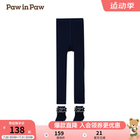 PawinPaw卡通小熊童装2024年秋冬女童女宝袜子长筒袜舒适透气 Navy藏青色/59 010
