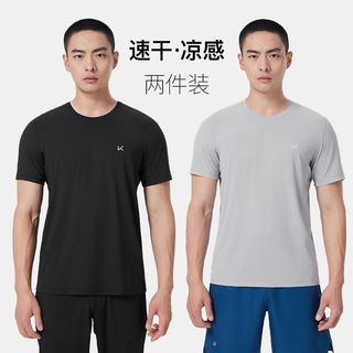 Keep短袖男夏季凉感速干透气运动跑步训练宽松圆领T恤上衣