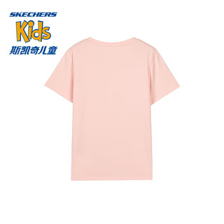 Skechers斯凯奇童装男女童休闲透气夏装运动上衣儿童短袖圆领T恤L223K053