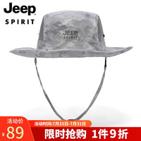 吉普(JEEP)帽子男轻薄透气遮阳帽男女士休闲户外太阳帽运动骑行四季百搭渔夫帽A0358