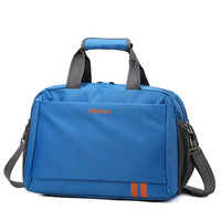 佳品优韩版手提旅行包防水大容量男运动包女长短途行李包单肩旅行袋 蓝色 大号(长50*宽23*高33cm)