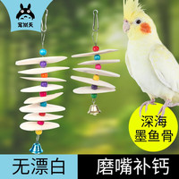 宠尚天 Jonsanty 鹦鹉零食虎皮玄凤磨嘴补钙墨鱼骨磨爪磨牙营养滋养丸瓜子蛋小米 墨鱼骨磨嘴补钙挂串 小 15cm