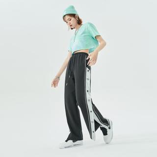 【福利款】夏季休闲可调节撞色趣味图案运动裤开叉卫裤女式休闲裤