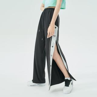 【福利款】夏季休闲可调节撞色趣味图案运动裤开叉卫裤女式休闲裤