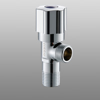 卡贝角阀精铜加厚一进二出开关冷热水阀门大流量家用止水三角阀 铜角阀蓝色-经济款