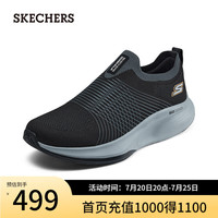 斯凯奇(Skechers)男女运动鞋黑色健步鞋新款潮流一脚蹬鞋216582 灰色/GRY