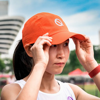 马拉松专业跑步帽子 QINKUNG轻功体育圆顶遮阳防晒速干棒球帽男女