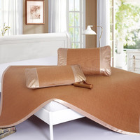 伊迪梦 家纺加厚凉席藤席夏凉席子亲肤席裸睡单人双人学生单身宿舍公寓床 茶色 90*195cm