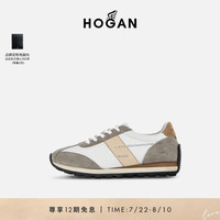 HOGAN女鞋202486er系列H671时尚复古做旧舒适运动休闲鞋 白/深灰 36 拍小一码