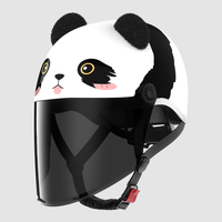 晓安电动车儿童头盔男女孩夏季款超轻透气摩托车电瓶车帽 3D小宝防晒长镜