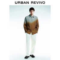 URBAN REVIVO 男时尚撞色渐变设计感长袖开襟衬衫 UMF240058 多色 S