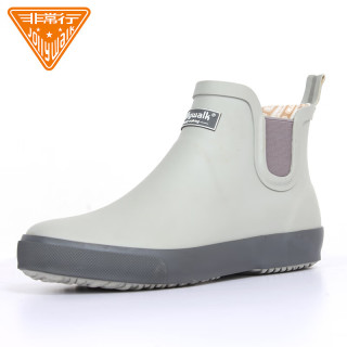 非常行（Jolly Walk）防滑雨鞋四季款水鞋低帮时尚防水雨靴胶鞋套鞋工作鞋JW208 灰色 【脚胖拍大一码】 40 脚宽拍大一码
