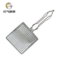 元气萌物（mwpet）金属猫砂铲 大号木柄猫砂铲宠物猫咪铲屎铲子不锈钢猫沙便铲用品 银色（1cm间隙）