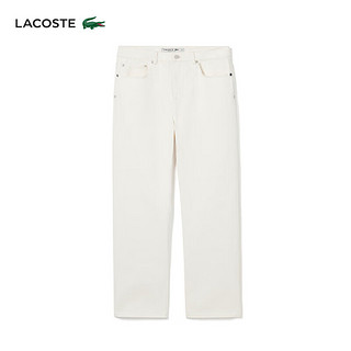 LACOSTE【王一博同款】法国鳄鱼男装24新款休闲直筒长裤|HH2321 70V/米白色 33/32 180