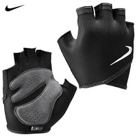 NIKE耐克男女款运动夏季骑行半指训练透气防滑手套 AC4239-010S码 黑色 半指手套 女士