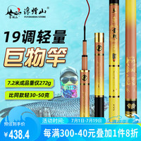 浮烟山鱼竿大物竿轻量版手竿超轻超硬鲢鳙竿综合竿巨物竿 画戟9.0米