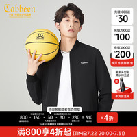 卡宾男装 花卉万针绣夹克2024秋新款外套薄款外衣棒球服潮流B 煤黑色01 5