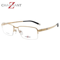 夏蒙（Charmant）眼镜框男款近视眼镜架ZT27090 WG+蔡司泽锐1.67防蓝光PLUS镜片 蔡司1.67泽锐防蓝光PLUS/-1000度 WG金色