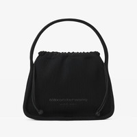 亚历山大·王(Alexander Wang) Ryan罗纹针织手提包 logo徽标抽绳开合尼龙时尚女士手袋 黑色 20222K20T 001