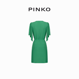 PINKO V领蝴蝶结法式连衣裙100994A0TP