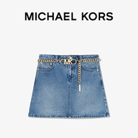 MICHAEL KORS 女士牛仔 A 字链条饰短裙半身裙 含腰链