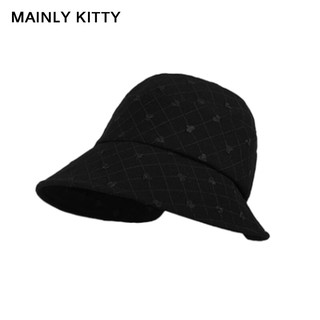 MAINLYKITTY渔夫帽女夏季时尚潮流防紫外线女士遮阳帽沙滩休闲防晒帽子女 【黑色】