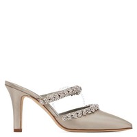 MANOLO BLAHNIK Vedadamu 缎面水晶装饰穆勒鞋