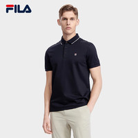 斐乐(FILA)官方【张艺兴同款】男子针织短袖POLO衫2024夏季商务翻领短袖T恤 -NV 180/100A/