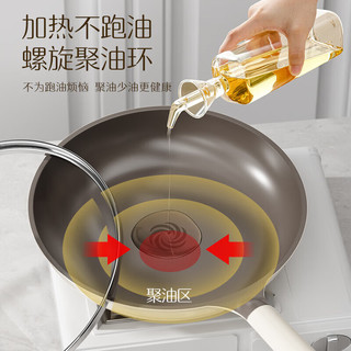 荣事达（Royalstar）陶瓷平底锅不粘锅家用煎蛋煎饼牛排锅电磁炉燃气通用28cm 【0氟涂层】3-5人适用 28cm