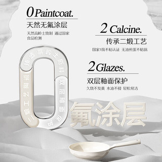 荣事达（Royalstar）陶瓷平底锅不粘锅家用煎蛋煎饼牛排锅电磁炉燃气通用28cm 【0氟涂层】3-5人适用 28cm