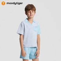 moodytiger儿童家居服夏款可外穿男女童宽松短袖短裤柔软亲肤睡衣居家服1