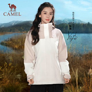 骆驼（CAMEL）骆驼硬壳抓绒冲锋衣三合一加厚户外登山服A33CA31150 【男女同款】木黛色/幻影黑 XL