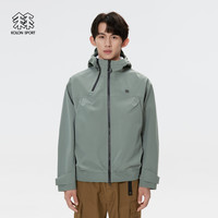 可隆 KOLON SPORT OBLI-K3L 中性防水露营冲锋衣 LUJK4AT534-MO 苔藓绿 L