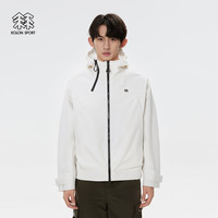 可隆 KOLON SPORT OBLI-K3L 中性防水露营冲锋衣 LUJK4AT534-OW 白色 XL