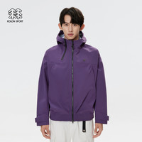 可隆 KOLON SPORT OBLI-K3L 中性防水露营冲锋衣 LUJK4AT534-PL 梅紫色 M