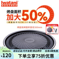 岩谷（Iwatani） 烤盘 圆形烧烤煎盘卡式炉户外便携加大不粘无烟烤盘烤肉 升级款-ZK-15(配取盘器)+刷子+夹子+包