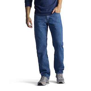 移动专享：Lee 男士 常规版型直筒牛仔裤，Pepperstone，36W x 34L