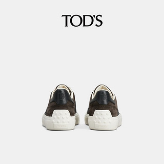 TOD'S2024早秋绒面皮革运动休闲鞋平底鞋板鞋男鞋 黑色 40 脚长25.7cm