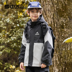 SNOWFLYING 雪中飞 童装冲锋衣 三合一 黑色