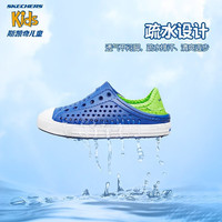 斯凯奇（Skechers）儿童凉拖鞋轻便包头大童沙滩鞋防滑洞洞鞋 【天蓝色】 30