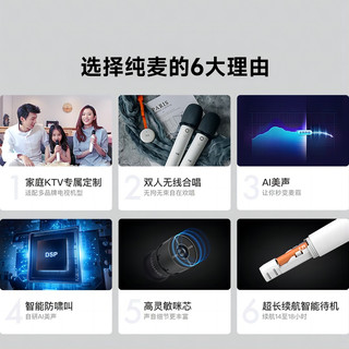 纯麦无线K歌麦克风 U7PRO 2只装