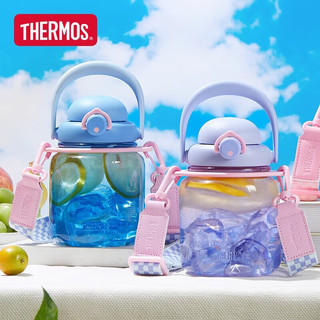THERMOS 膳魔师 TESA-1000 塑料杯 1L 芋泥啵啵