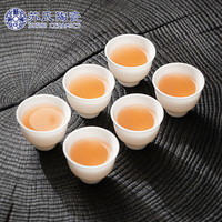苏氏陶瓷(SUSHI CERAMICS)冰种白瓷功夫茶杯中国白羊脂玉陶瓷品茗杯6个礼盒套装花神杯