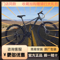 LAUX哪吒100型成人山地车 雷克斯代步铝合金24速 变速户外山地车 变色龙灰 27.5英寸 24速