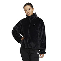 adidas 阿迪达斯 Met Fur Jkt T1 纯色背面刺绣Logo拉链立领夹克外套